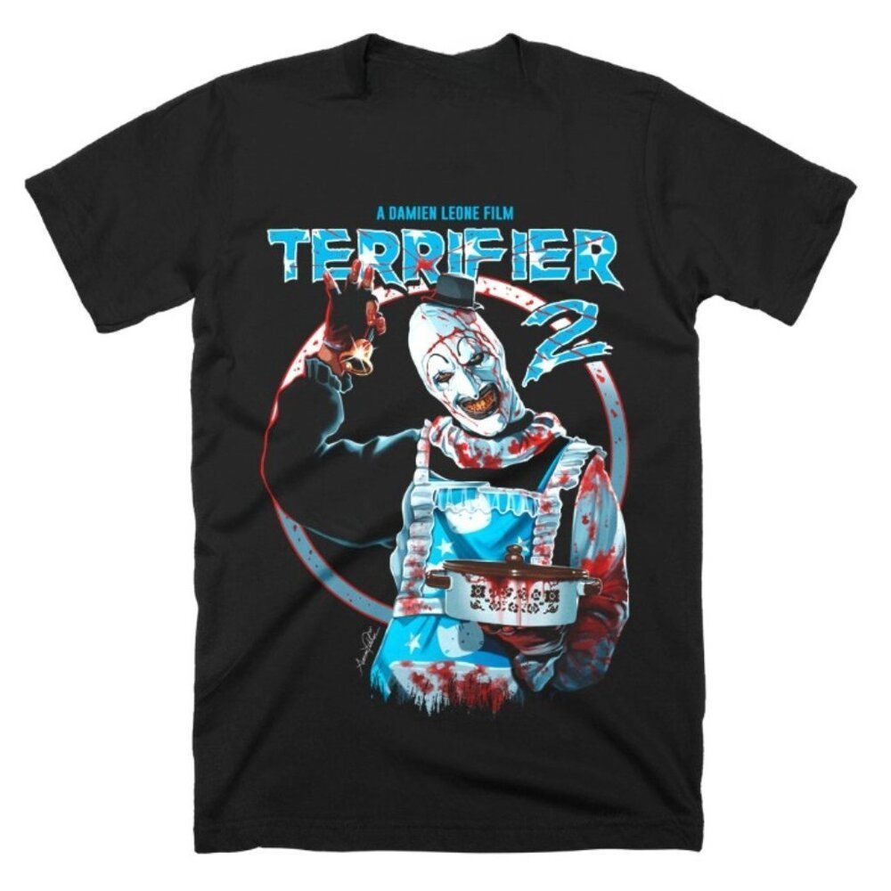 Terrifier 2 Dinner Is Served Black Tshirt